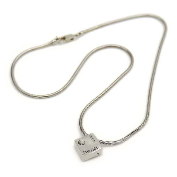 CHANEL Authentic Silver Necklace